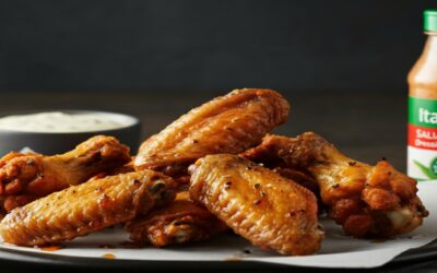 fried chicken wings using italian salad dressing recipe