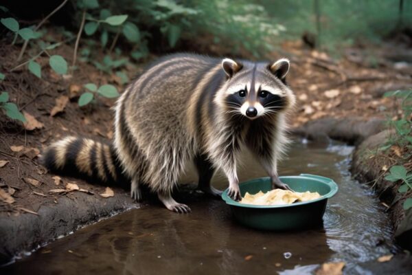 why do raccoons wash their food