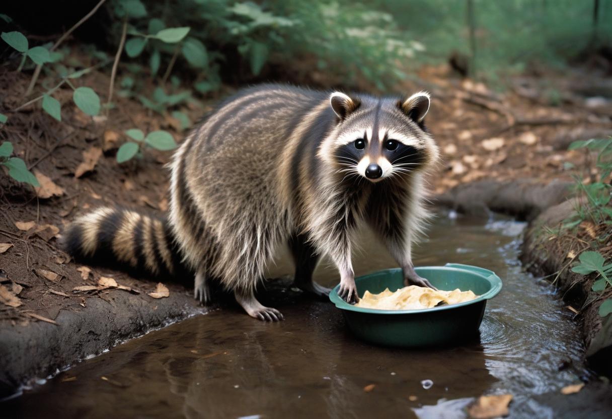 why do raccoons wash their food