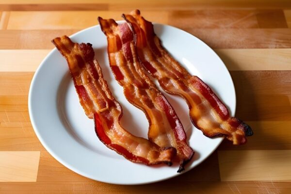 how long can cooked bacon sit out