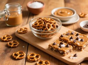 no bake caramel pretzel crack bars