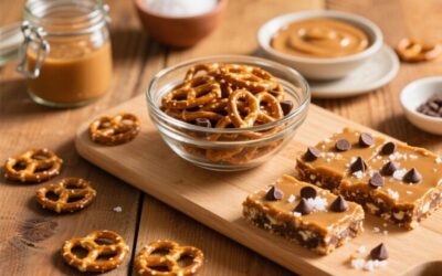 no bake caramel pretzel crack bars
