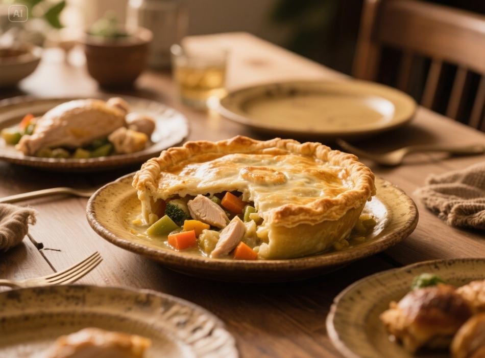 what goes with a chicken pot pie