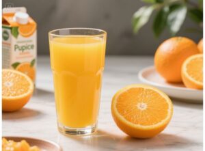 orange juice with pulp