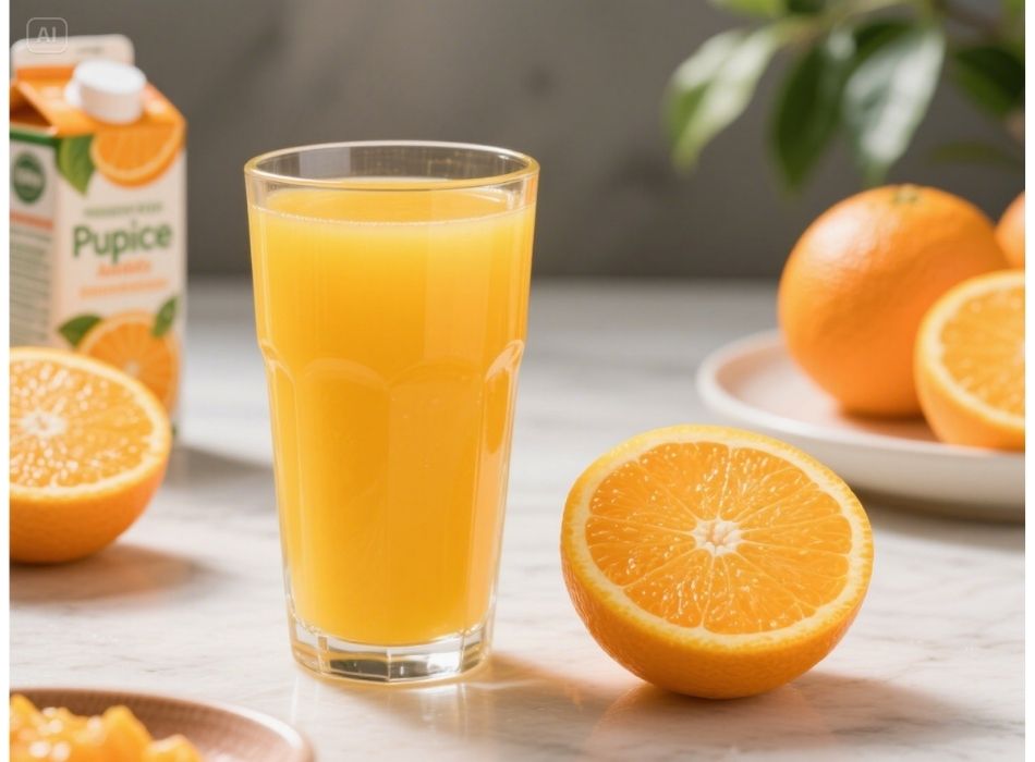 orange juice with pulp