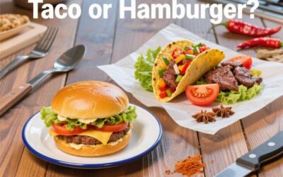 what is the difference between a taco and hamburger