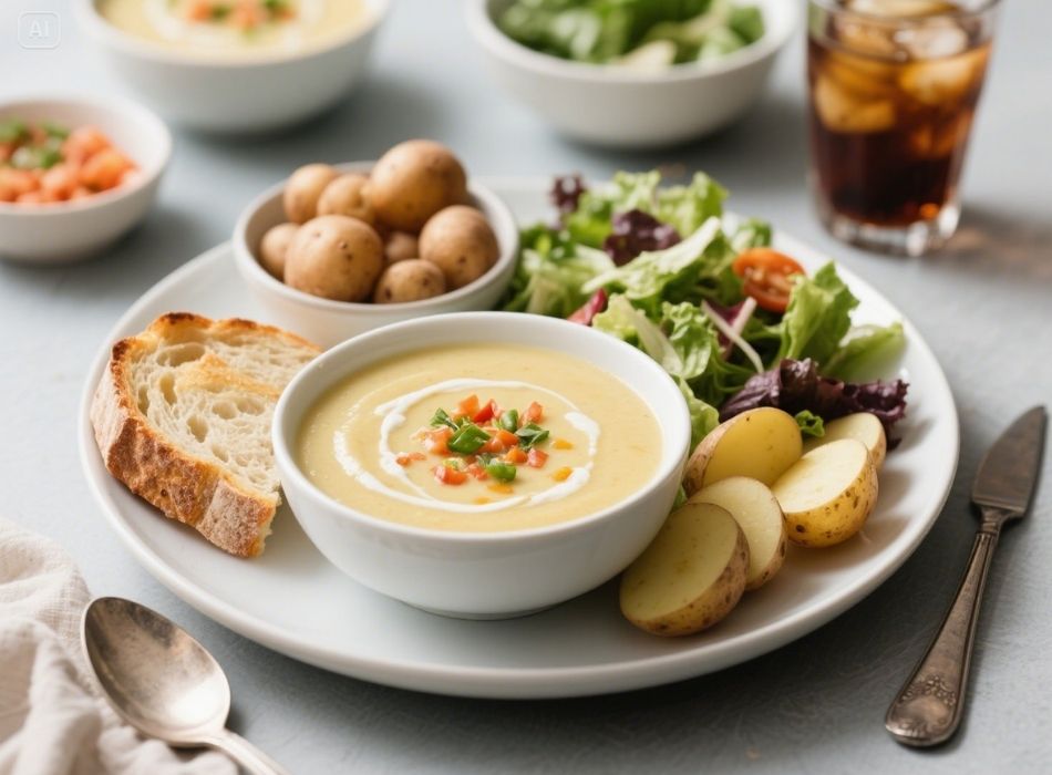 what goes with potato soup