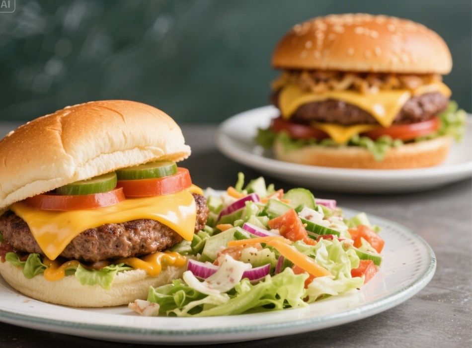 cheeseburger salad vs cheeseburger