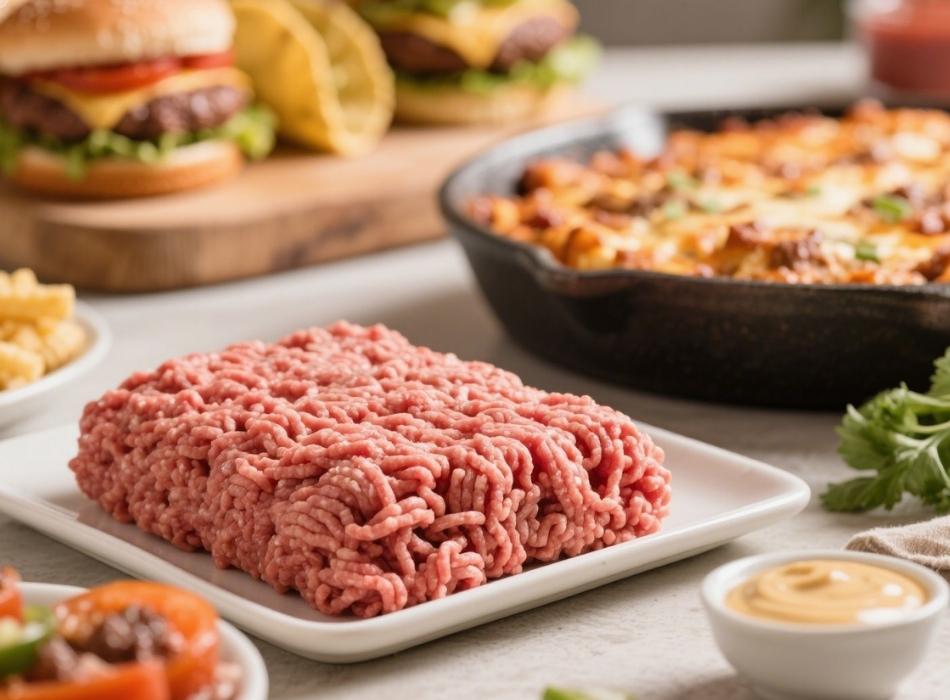 how many calories in 1 lb of ground beef