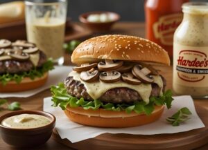 hardees mushroom and swiss sauce