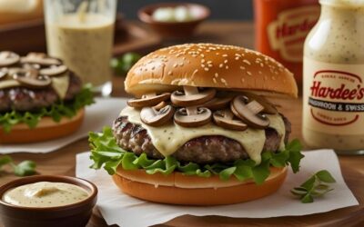 hardees mushroom and swiss sauce