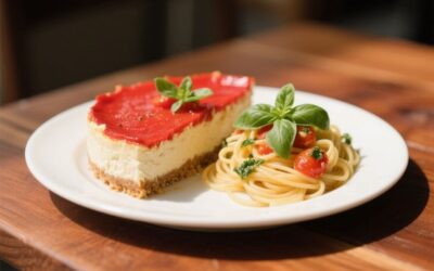tomato basil pasta cheesecake