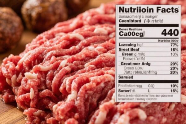 how many calories in 1 pound ground beef
