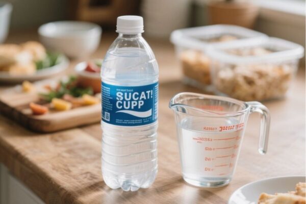 how many cups is a bottle of water