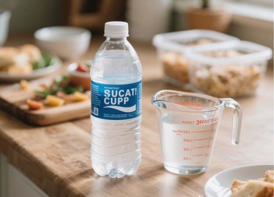 how many cups is a bottle of water