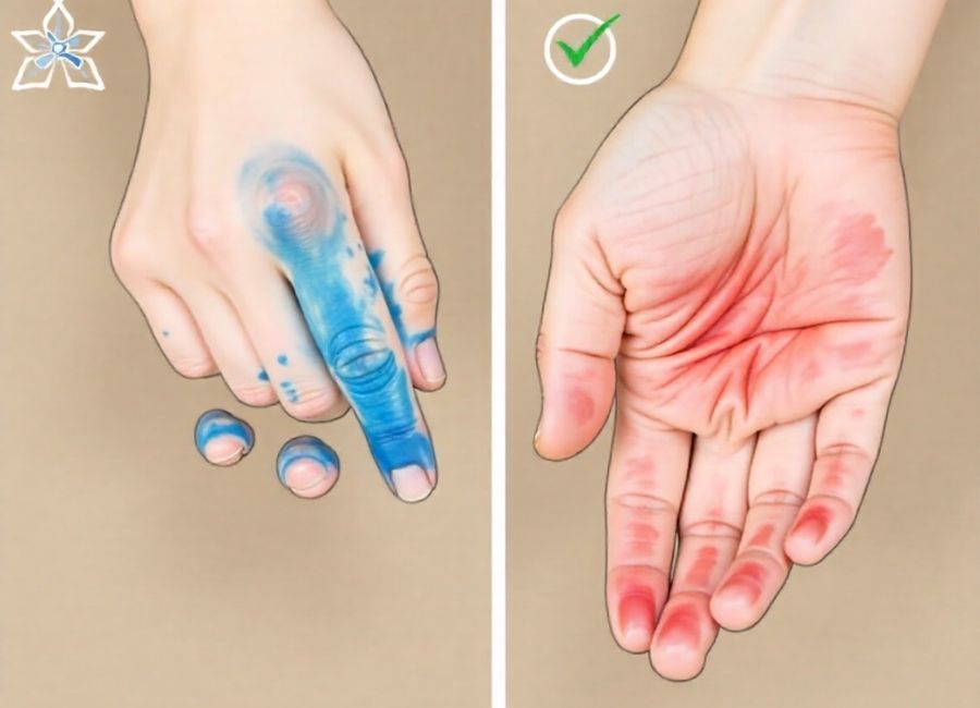 how to remove food coloring from skin