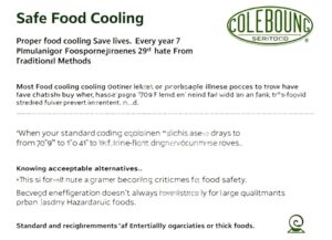 when cooling food an acceptable alternative