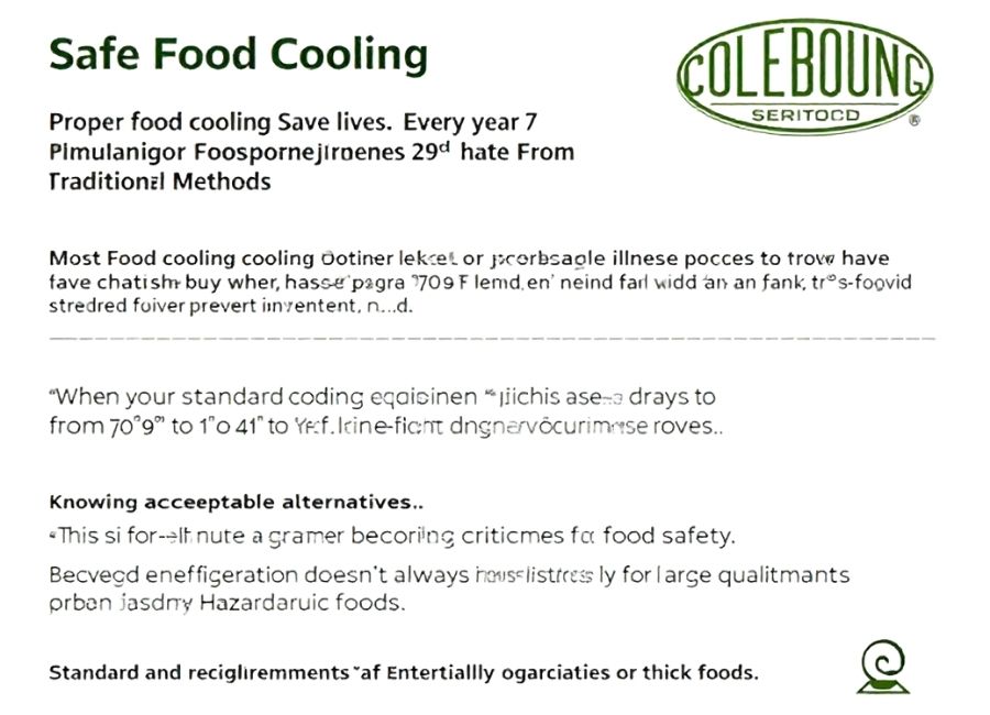 when cooling food an acceptable alternative
