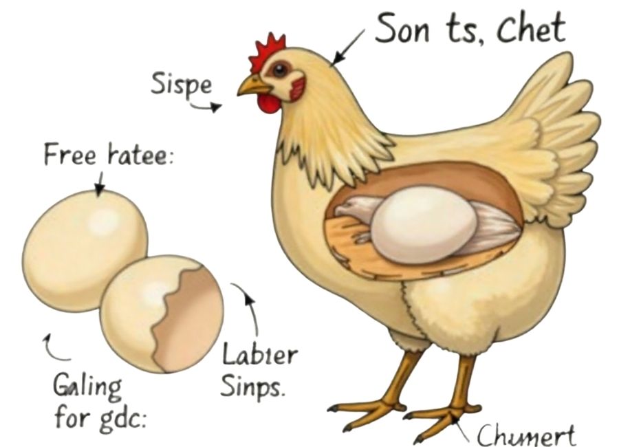 where does a chicken egg come out of