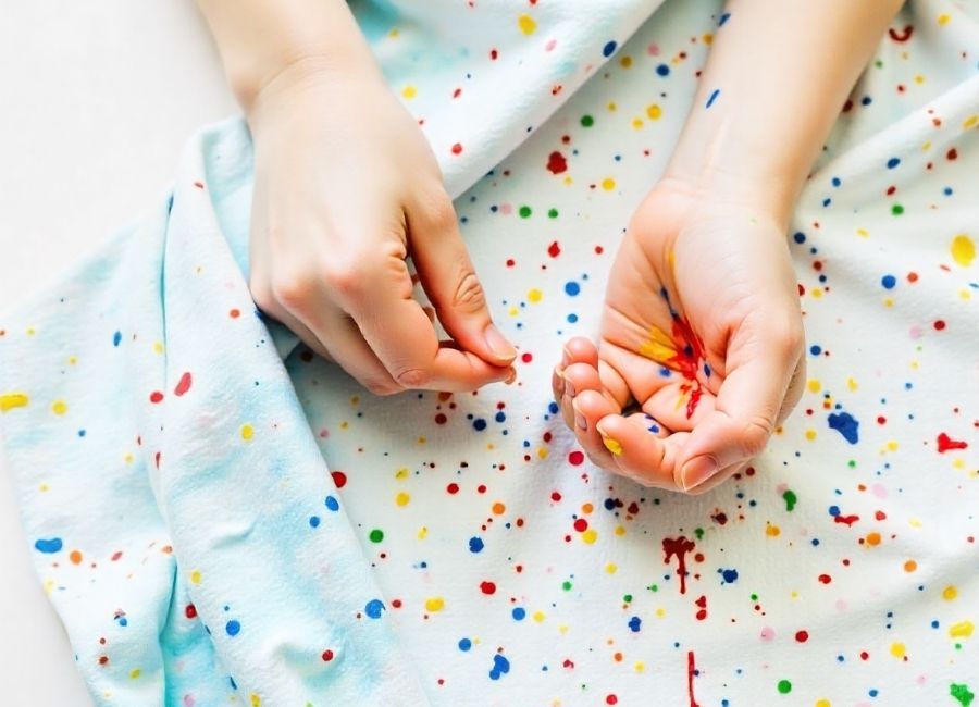 how to get food coloring out of clothes