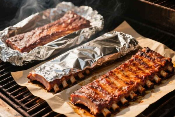 what temp to wrap ribs