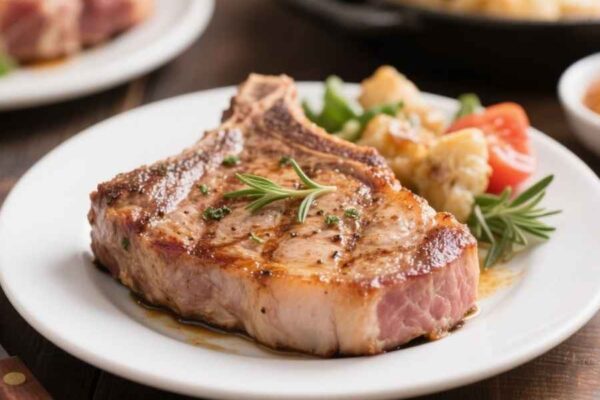 how much protein in a pork chop